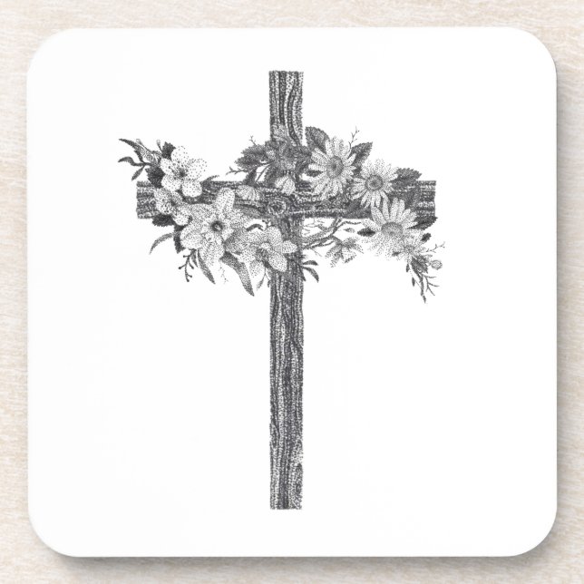 Floral Cross Coasters (Front)