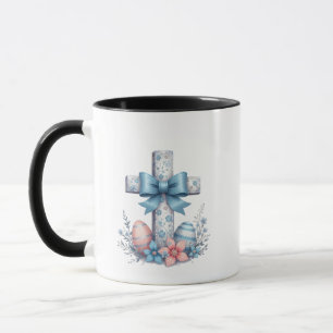 Floral Cross Coquette Jesus Bow Christian Religion Mug
