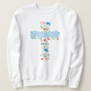 Floral Cross John 3:16 Unisex Sweatshirt