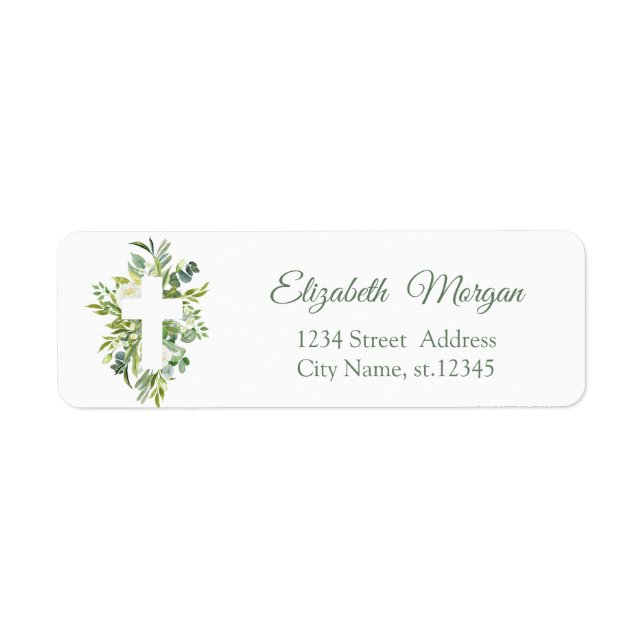 Floral Cross Leaves First Holy Communion    (Front)