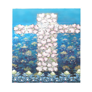 Floral Cross Notepad