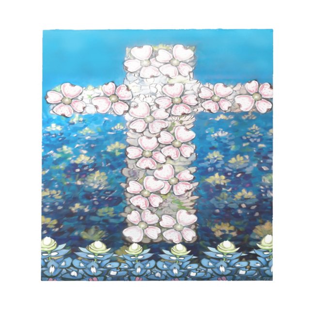 Floral Cross Notepad (Front)