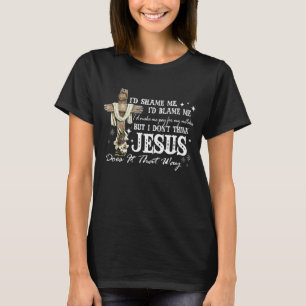 Floral Cross Religious Inspirational Christian Quo T-Shirt