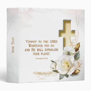 Floral Cross Scripture Binder