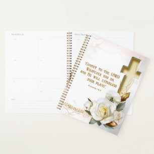 Floral Cross Scripture Planner