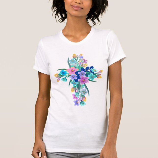 Floral Cross T-Shirt (Front)