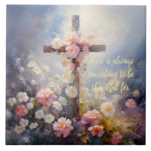 FLORAL CROSS TILE