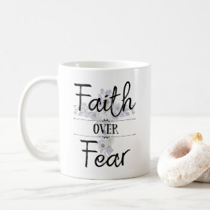 Floral cross with Christian quote  Mug
