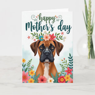Floral Crown Dog Pattern Card