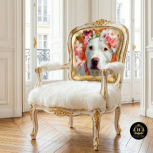 Floral Crown Pit Bull Decoupage Tissue Paper