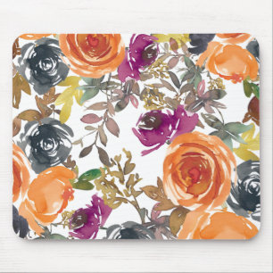 Floral Curtains Mouse Pad
