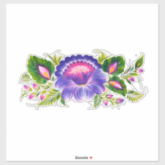 Floral Custom-Designed Cut Vinyl Stickers