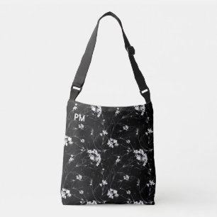 Floral Custom Monogram Crossbody Bag
