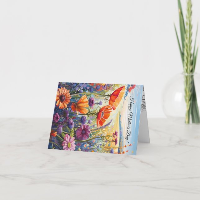 floral custom mothers day card (Front)