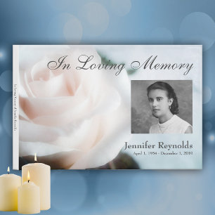 Floral Custom Photo Memorial Funeral Condolence Guest Book