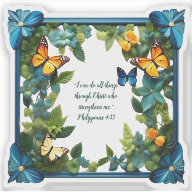 Floral Customizable Bibe Verse Custom-Cut Vinyl  (Front)