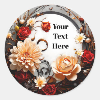 Floral Customizable Sticker Party/Weddings