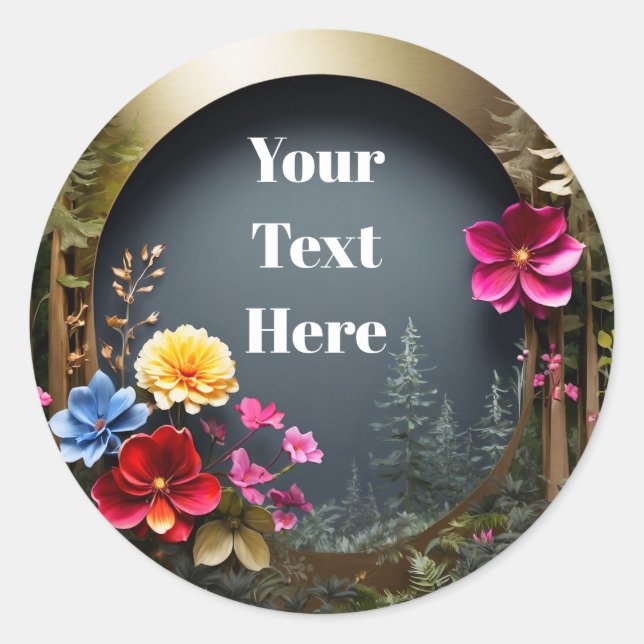 Floral Customizable Sticker Party/Weddings (Front)