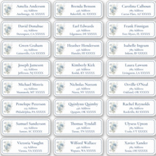 Floral Customizable Wedding Guest Address Labels