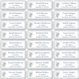 Floral Customizable Wedding Guest Address Labels