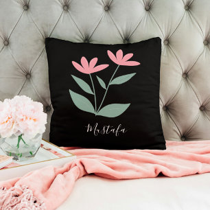 Floral Customized  Throw Pillow