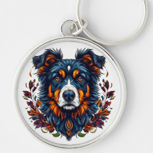 🐶 Floral Cute Dog Keychain For Pet Lovers Gift 🌸