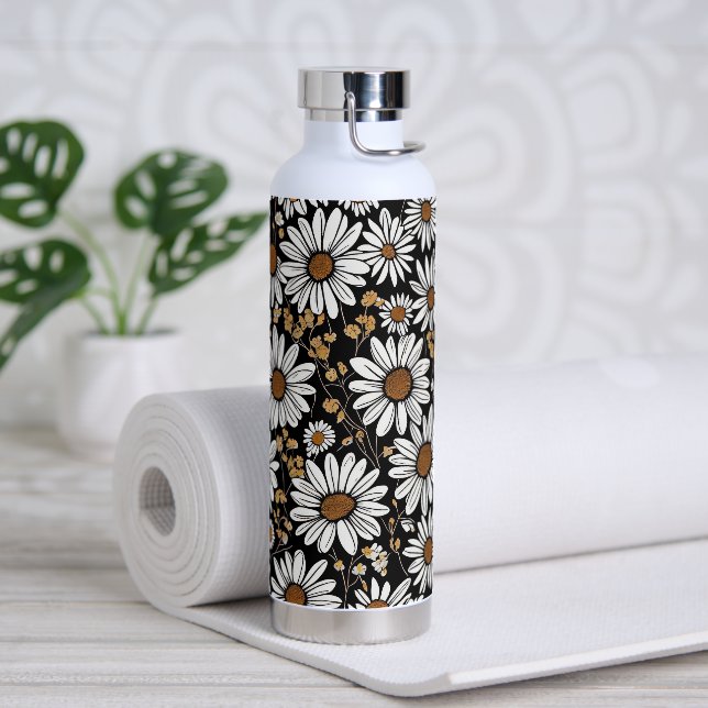 Floral Daisies Water Bottle (Yoga)
