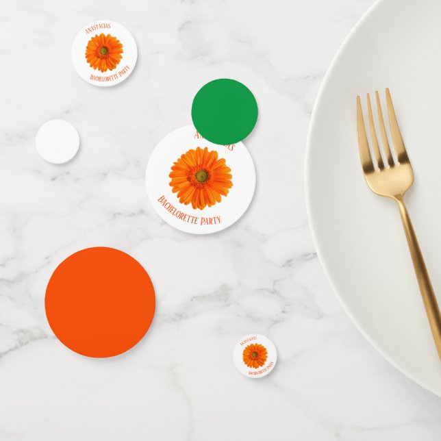 Floral Daisy Bachelorette Party personalized Confetti (Group)