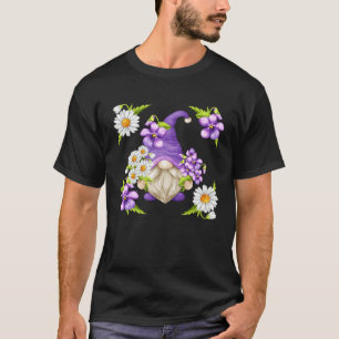 Floral Daisy Flower Pattern For Spring Purple Viol T-Shirt