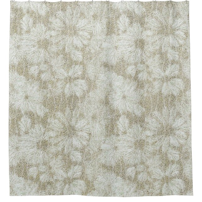 Floral Daisy Velvety Cream Texture (Front)