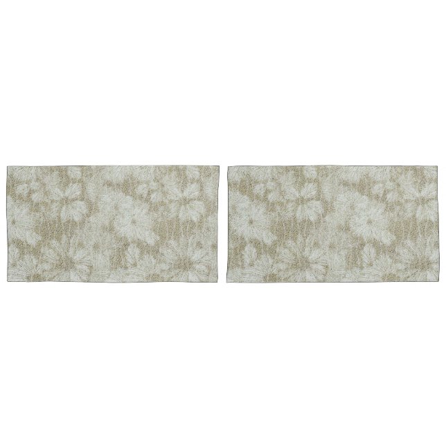 Floral Daisy Velvety Cream Texture Pillowcase (Front-Set)