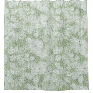 Floral Daisy Velvety LIme Green