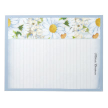 Floral Daisy Vintage Dusty Blue Personalized Lined