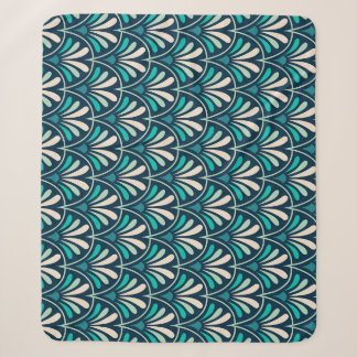 Floral Damask: Elegant Art Nouveau. Sherpa Blanket