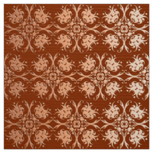 floral damask golden pattern fabric