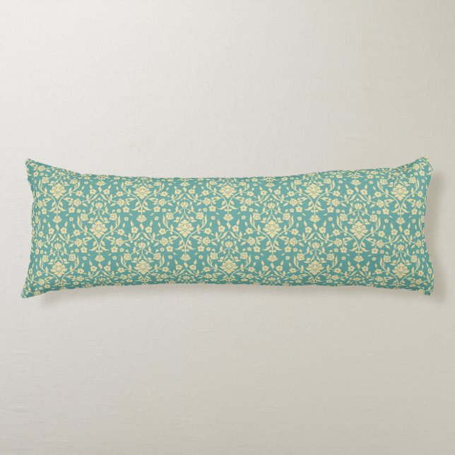 Floral/Damask Pattern Body Pillow (Front)