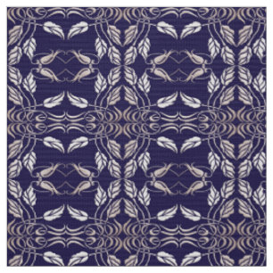 Floral damask pattern fabric