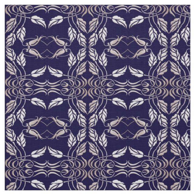 Floral damask pattern fabric (Swatch)