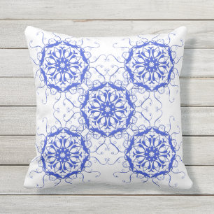floral damask pattern. throw pillow