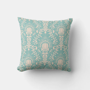 Floral/Damask Pattern Throw Pillow