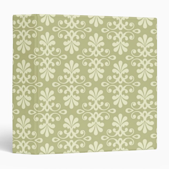 Floral damask wallpaper binder (Front/Spine)