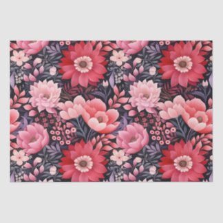 Floral Dark Backdrop Tissue Paper
