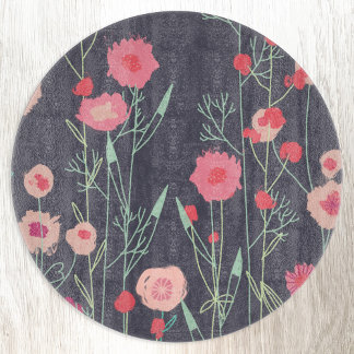 Floral Dark Cutting Board