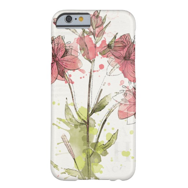 Floral Dark Pink Splash Case-Mate iPhone Case (Back)