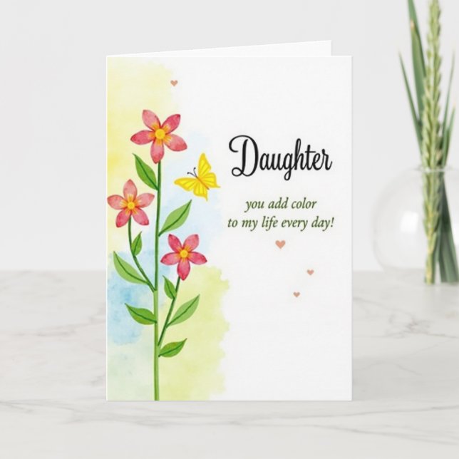 Floral Daughters Day Card (Front)