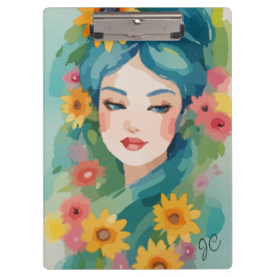 Floral Daydream Portrait Clipboard