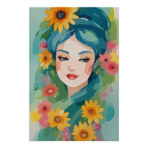 Floral Daydream Portrait Poster