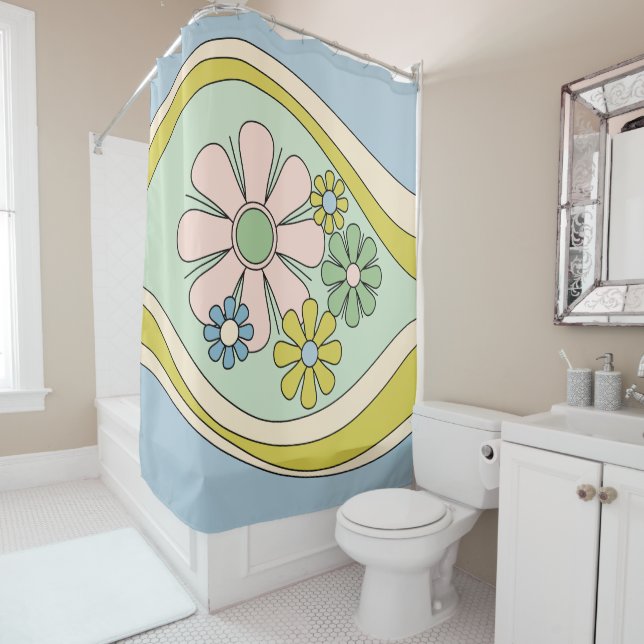 Floral Daydream Retro Flower 60s 70s Pastel  (In Situ)