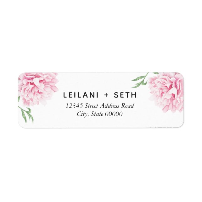 Floral de pivoine rose | MARIAGE (Devant)