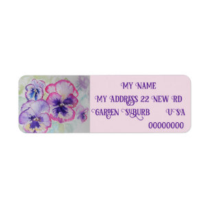 Floral de purple Pansy Aquarelle
